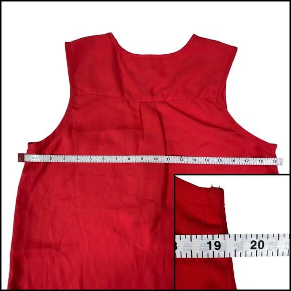 Mileage Partial Zip Up Sleeveless Chiffon Tank Top Bundle Size L Orange Purple - Picture 7 of 15